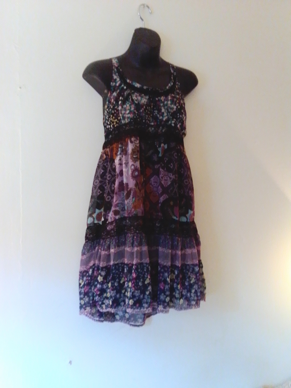 Pinky Brand Purple Floral Patchwork Sundress
